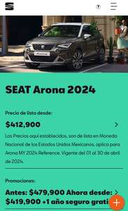 Seat: Automóvil Arona Baja de precio
