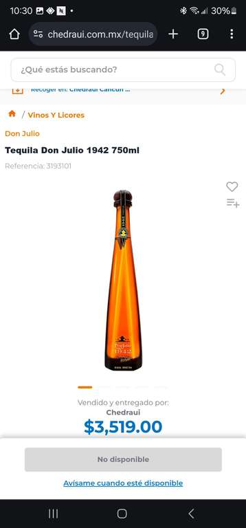Chedraui: Tequila Don Julio 1942