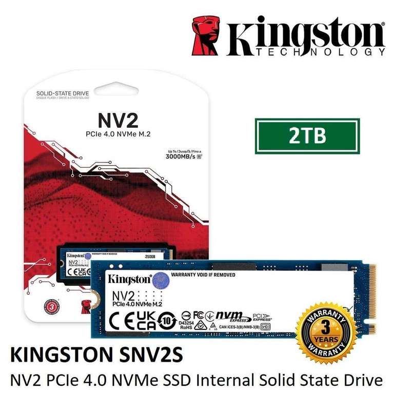 Cyberpuerta: Kingston NV2 NVMe, 2TB, PCI Express 4.0