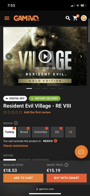 Gamivo: Resident Evil Village Gold Edition Xbox, Turquía