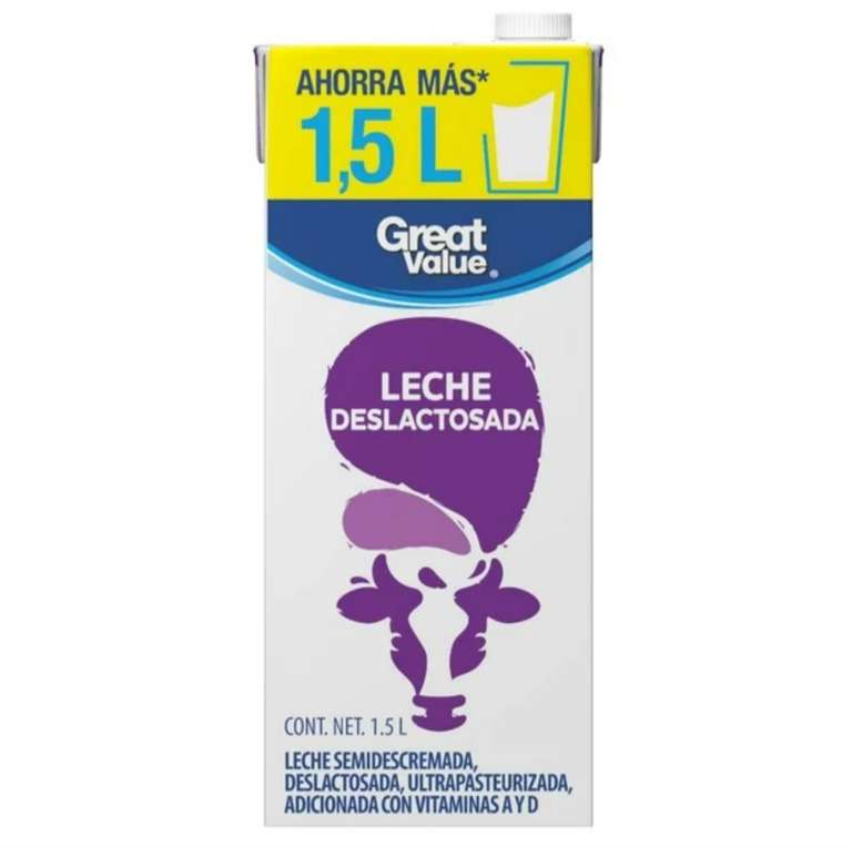 Walmart: Leche Great Value deslactosada de 1.5 L en Miramontes Cipreses
