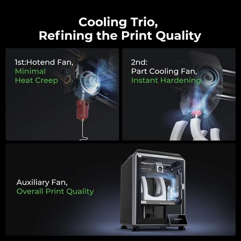 Amazon: Creality K1C Impresora 3D 600 mm/s, Extrusora de Metal de Alta Velocidad con Cámara AI para Impresión a 300 °C,