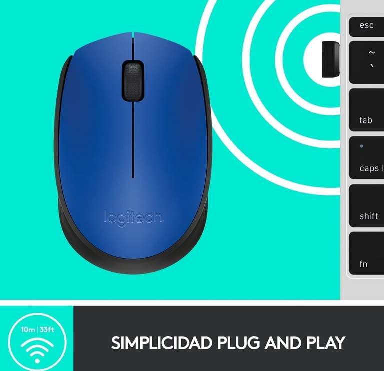 Amazon - Mouse Logitech M170 pal Home Office | envío gratis con Prime