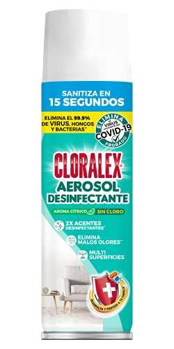 Amazon: Cloralex Aerosol Desinfectante Aroma Cítrico sin Cloro 400 ml