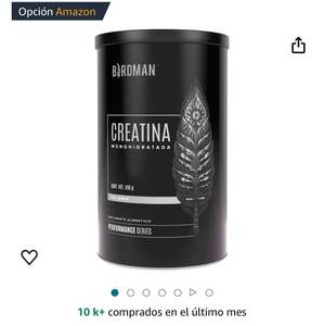 Amazon: Birdman Creatina Monohidratada de Alta Pureza En Polvo Sin Sabor, Preworkout, Alto Rendimiento | 90 Servicios | 450g