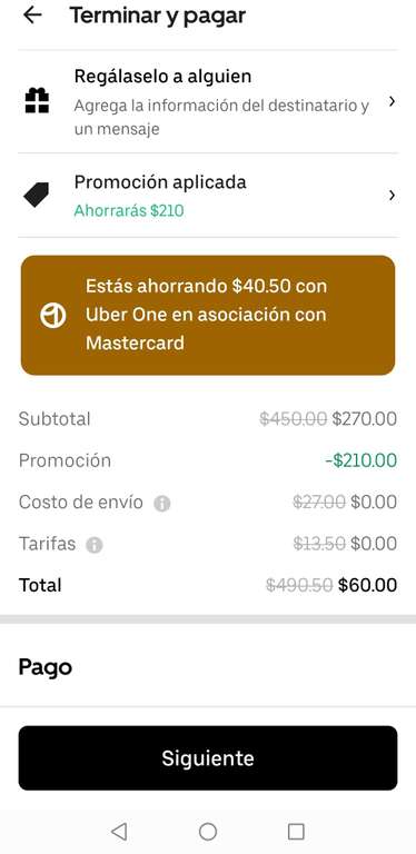 Uber Eats: 2 hamburguesas x 60 SMASHERS (Uber One)