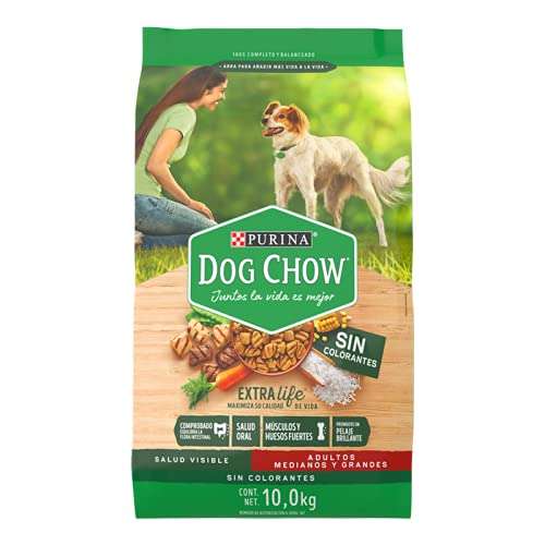 Amazon: Dog Chow Kit Adultos Medianos y Grandes 12.22 kg ($389 para primera recolección en un punto amazon)