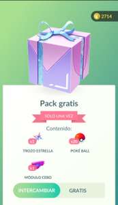 Pack Gratis Pokémon Go con Trozo Estrella incluido.