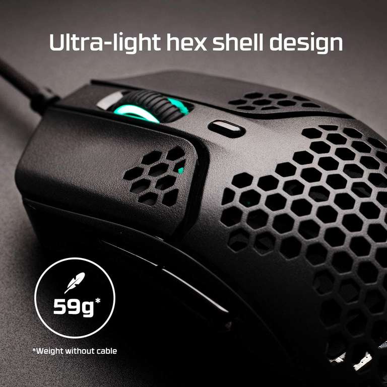 Amazon: HyperX Pulsefire Haste - Mouse para videojuegos (renovado)