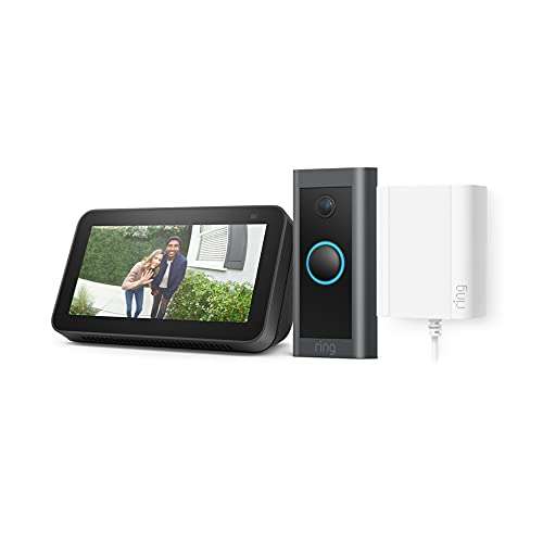 Amazon: Echo Show 5 (2da generación) + Video Doorbell Wired con adaptador de corriente Ring