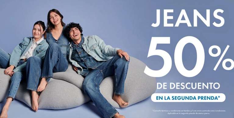 C&A: Jeans 50% Segunda Prenda