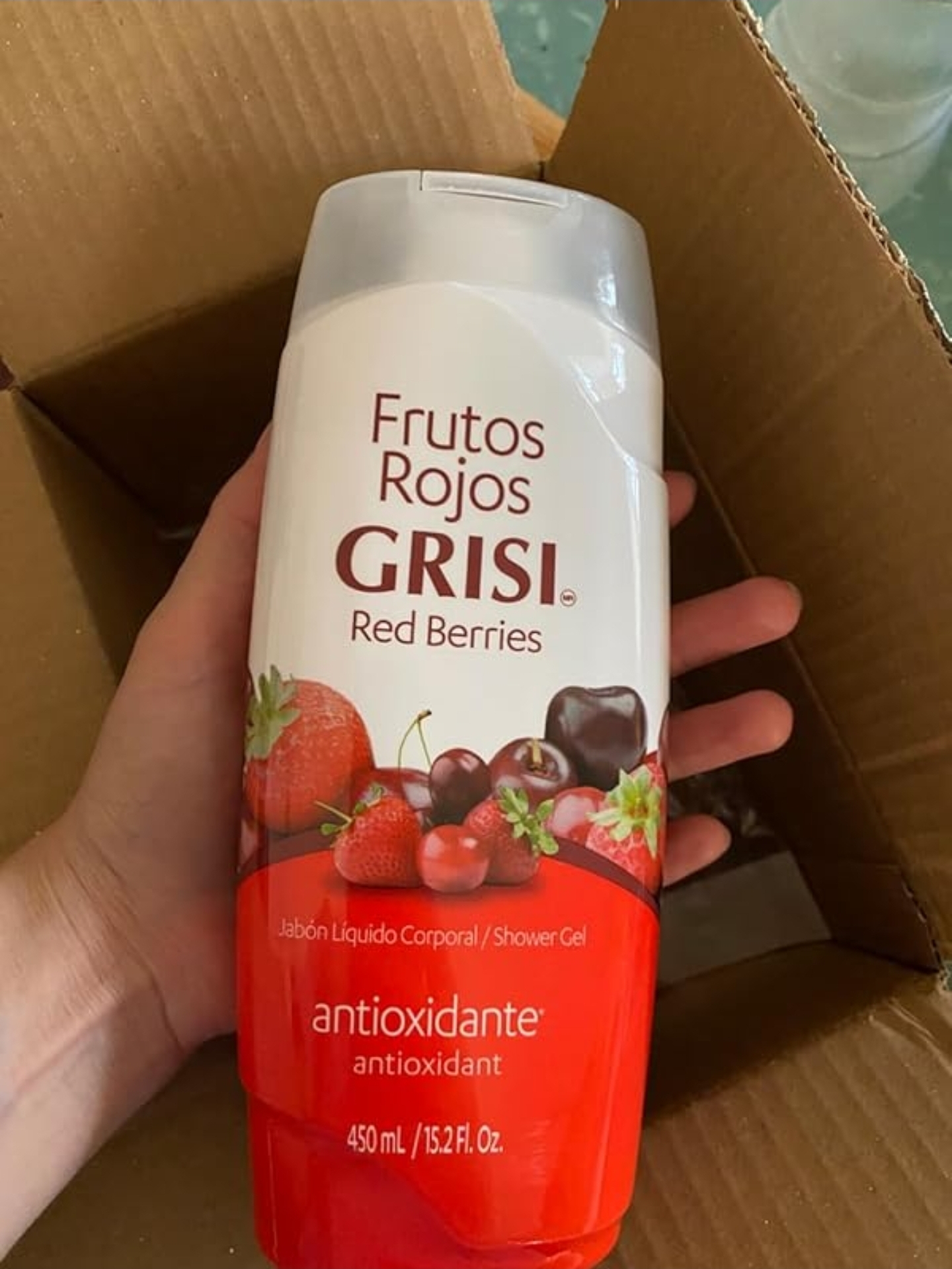 Amazon: $37 || Comprando 2 + PyA || Grisi Shower Gel Frutos Rojos | Jabón líquido Corporal, fórmula antioxidante, 450 ml