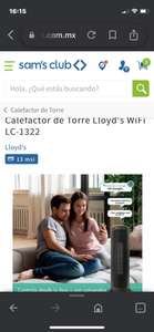 Sam's Club: Calefactor de Torre Lloyd's WiFi LC-1322