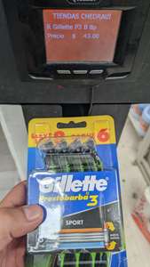 Chedraui: Gillette prestobarba 3 Sport oferta o error en precio - Zapopan Jalisco