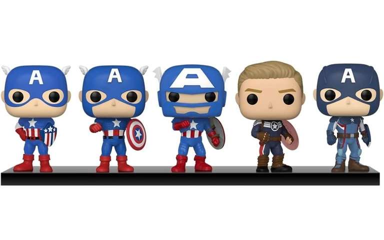 Amazon Funko Pop! Marvel: Year of The Shield - Captain America Through The Ages 5 Pack, Amazon Exclusive