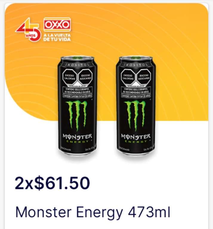 Oxxo: Monster 2 x 61.50