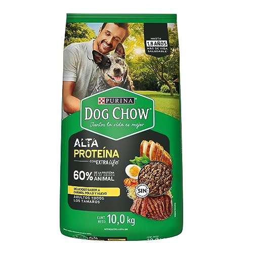 Amazon: Purina Dog Chow Adulto Alta Proteína 10.0 kg
