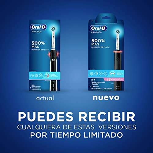 Amazon Cepillo de dientes eléctrico Oral B Pro 2000+4cabezales de repuesto