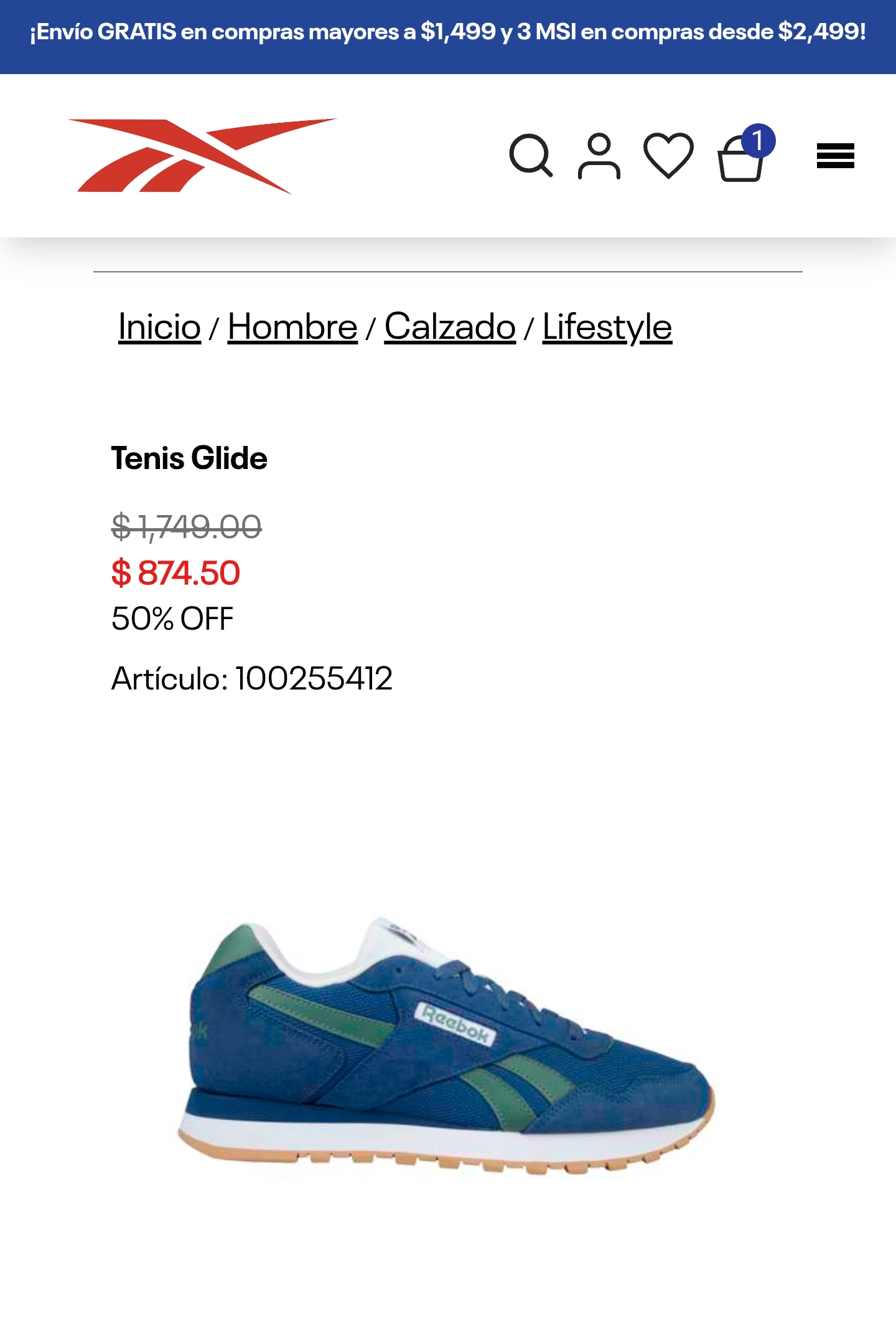 Reebok: Tenis rebook excelente descuento