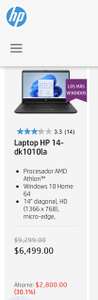 HP Online: Laptop HP 14-dk1010la, 500 gb 4 gb RAM