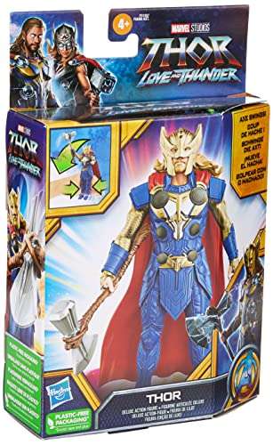 Amazon: Marvel Studios - Thor: Love and Thunder - Thor - Figura de Lujo de 15 cm con Funciones de acción - A Partir de 4 años