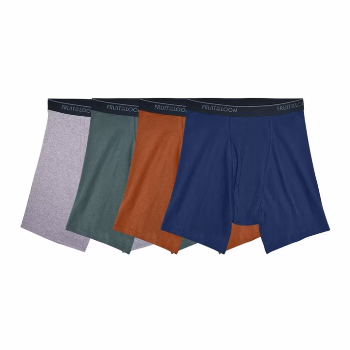 Walmart: Bóxer Fruit Of The Loom para Hombre, Multicolor 4 Piezas