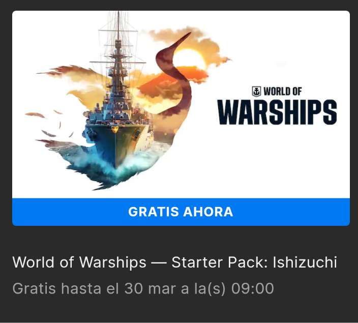Epic games: World of Warships — Starter Pack: Ishizuchi