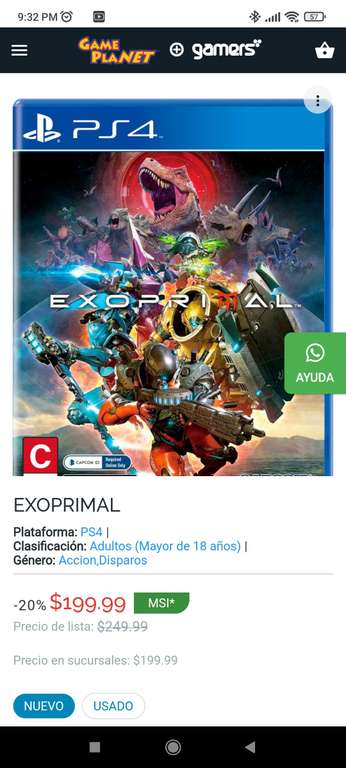 Game Planet : EXOPRIMAL para Ps4