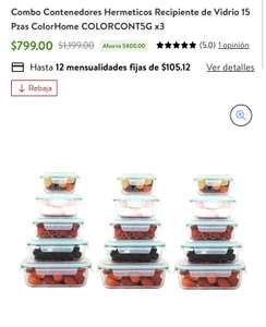 Walmart: 15 piezas de contenedores de vidrio hermeticos