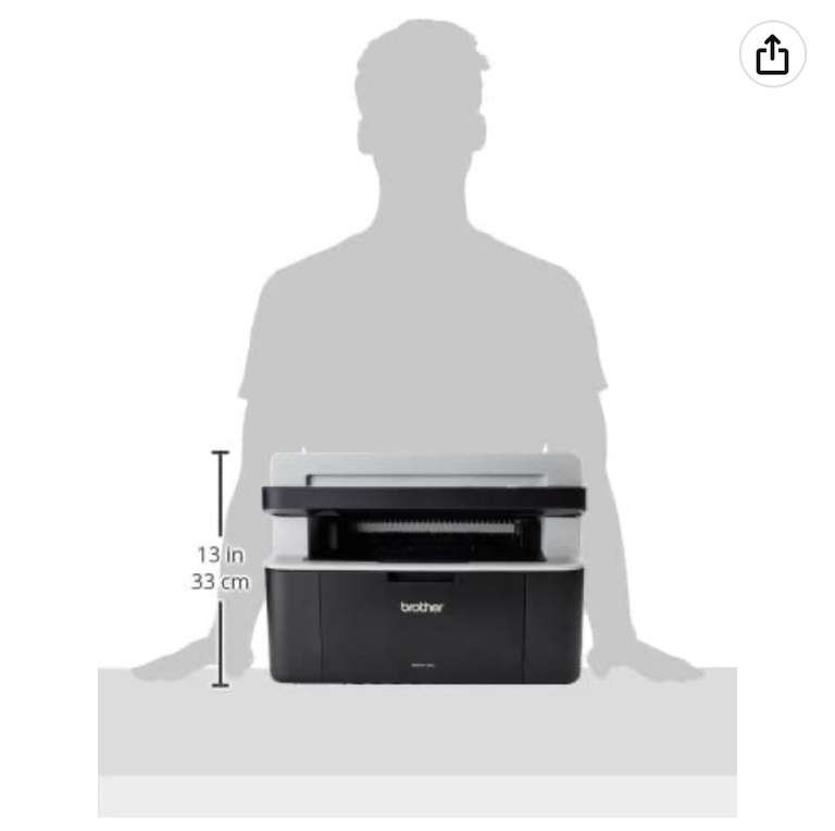 Amazon: Impresora Multifuncional Laser BROTHER DCP-1617NW (monocromático, 10000 páginas por Mes, 2400 x 600 dpi, 32 MB), Color Negro