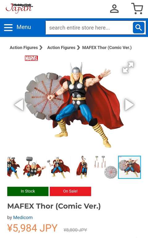 HLJ: Thor comic ver. Mafex Medicon