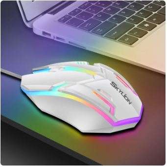 AliExpress: Mouse SKYLION F1 con cable de 3 teclas, iluminación colorida para juegos y oficina para Microsoft Windows
