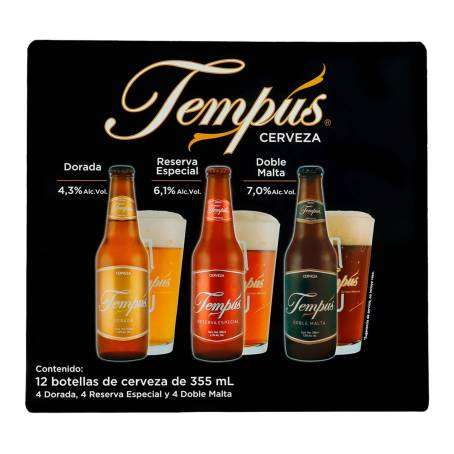 Sam's Club: Cerveza Tempus Mix 12 pzas de 355 ml
