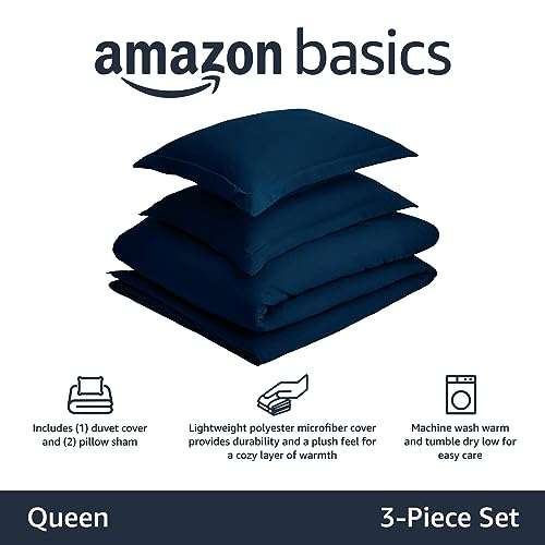 Amazon: Juego de funda de edredón Amazon Basics