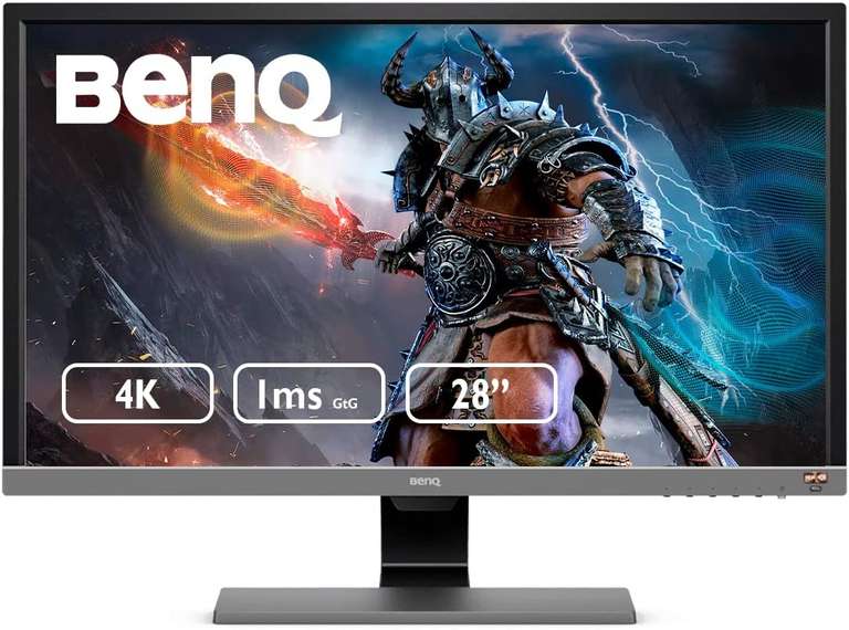 Amazon: Monitor BenQ Gamer 28 pulgadas 4K HDR (EL2870U), Tiempo de respuesta 1ms, UHD, Panel TN, Free-Sync, Eye-Care, Anti reflejante,