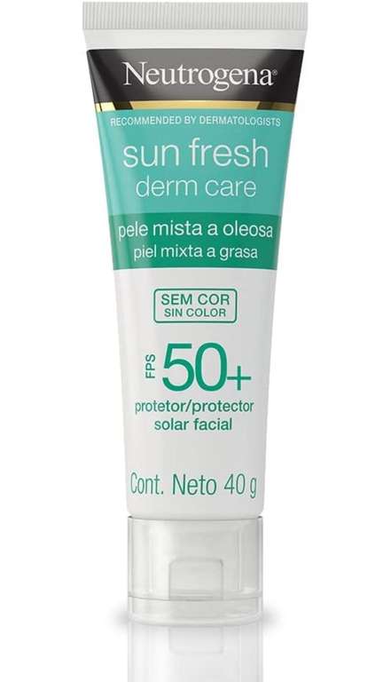 Amazon: Neutrogena Sun fresh Protector Solar Facial sin color Dermcare Niacinamida FPS50+, 40g