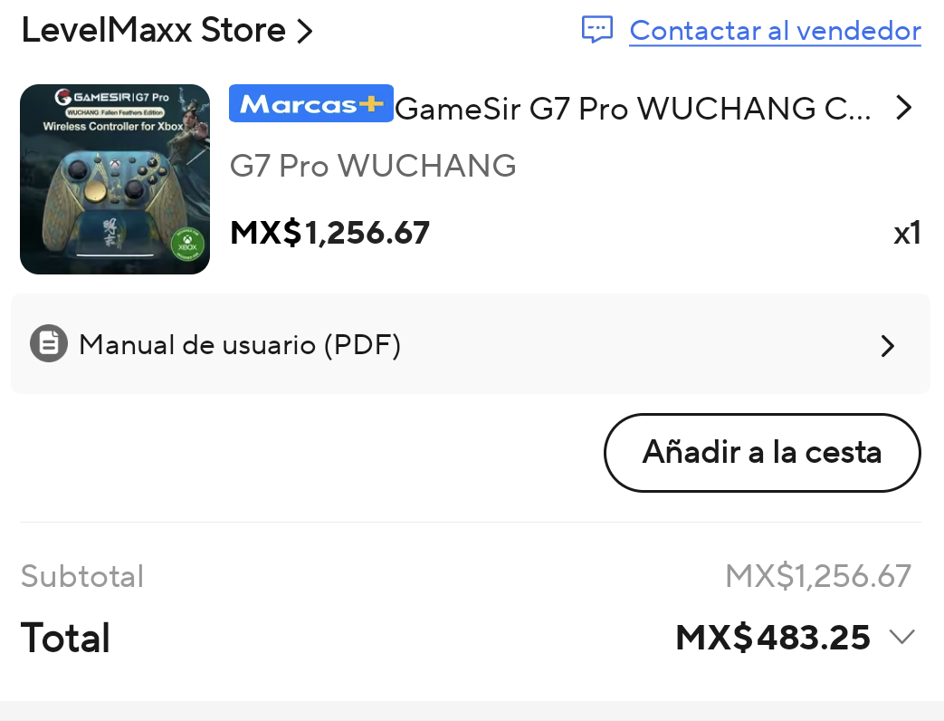 Aliexpress: Control Gamesir G7 Pro WUCHANG hasta $483.25