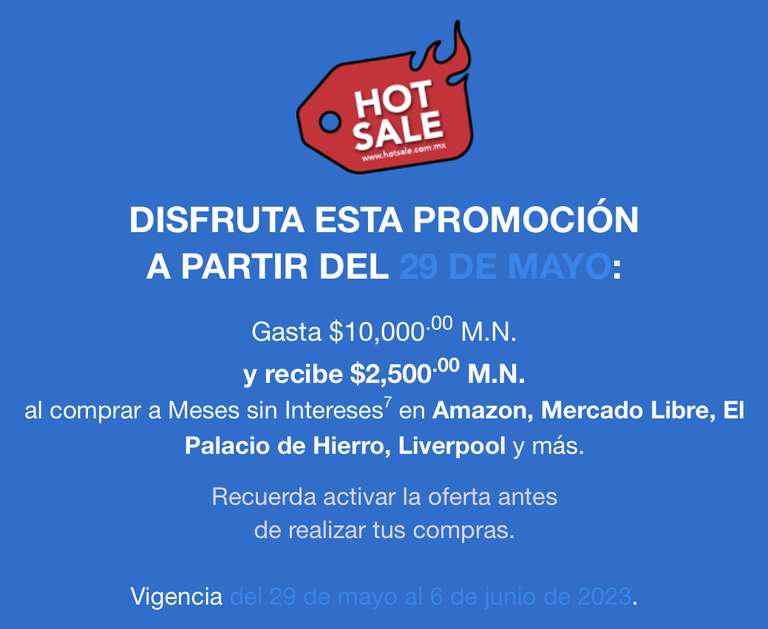 Hot Sale AMEX: Gasta $10,000 y recibe $2,500 al comprar a MSI en Amazon, Mercado Libre, El Palacio de Hierro, Liverpool y mas