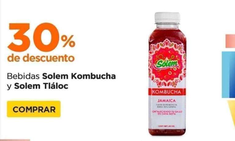 Chedraui: 30% de descuento en Bebidas Solem Kombucha y Solem Tláloc
