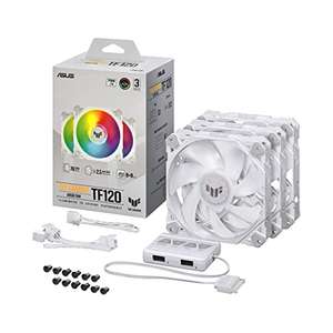 Amazon: Paquete de 3 ventiladores Asus TUF Gaming TF120 ARGB Edición Blanca | Precio al momento de pagar
