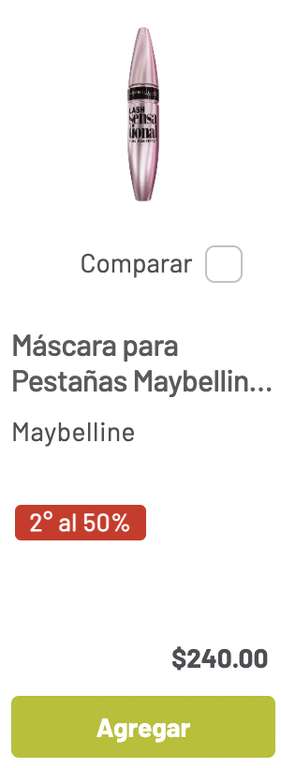 En Soriana, el 2do producto de maquillaje al 50% marcas Maybelline y Loreal