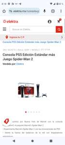 Elektra: Consola PS5 Edición Estándar más Juego Spider-Man 2 | Pagando con paypal