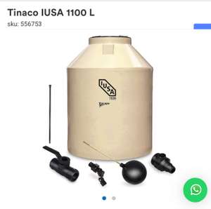 Coppel: Tinaco Iusa 1,100LT con accesorios / Envío gratis
