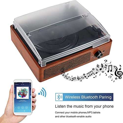 Amazon: Tocadiscos de Vinilo Bluetooth con Altavoces y para Discos de Vinilo