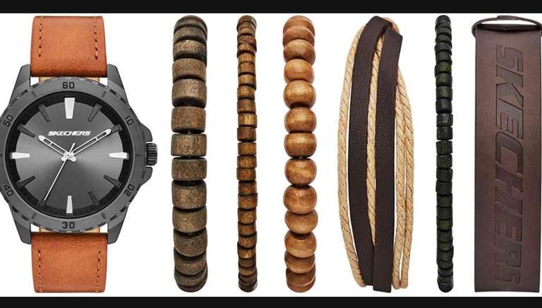 Amazon. Skechers Reloj de cuarzo para hombre. Incluye pulseras