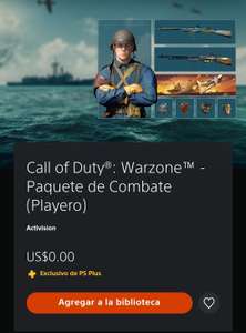PlayStation Call of Duty: Warzone - Paquete de Combate (Playero)
