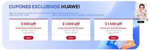 Huawei: En la compra mínima de $40,000 pesos + el cupon "A1500DM" recibe $1,500 de descuento 2023.4.20 - 2023.6.23