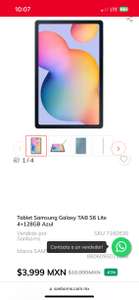 Sanborns: Samsung Galaxy Tab S6 lite