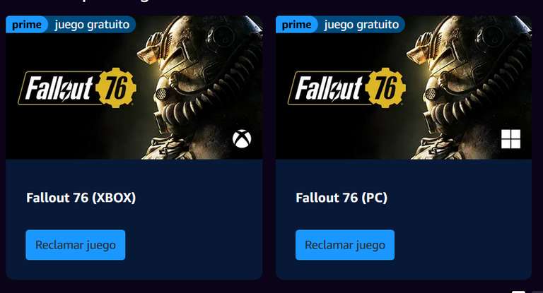 Fallout 76 gratis con Prime Gaming
