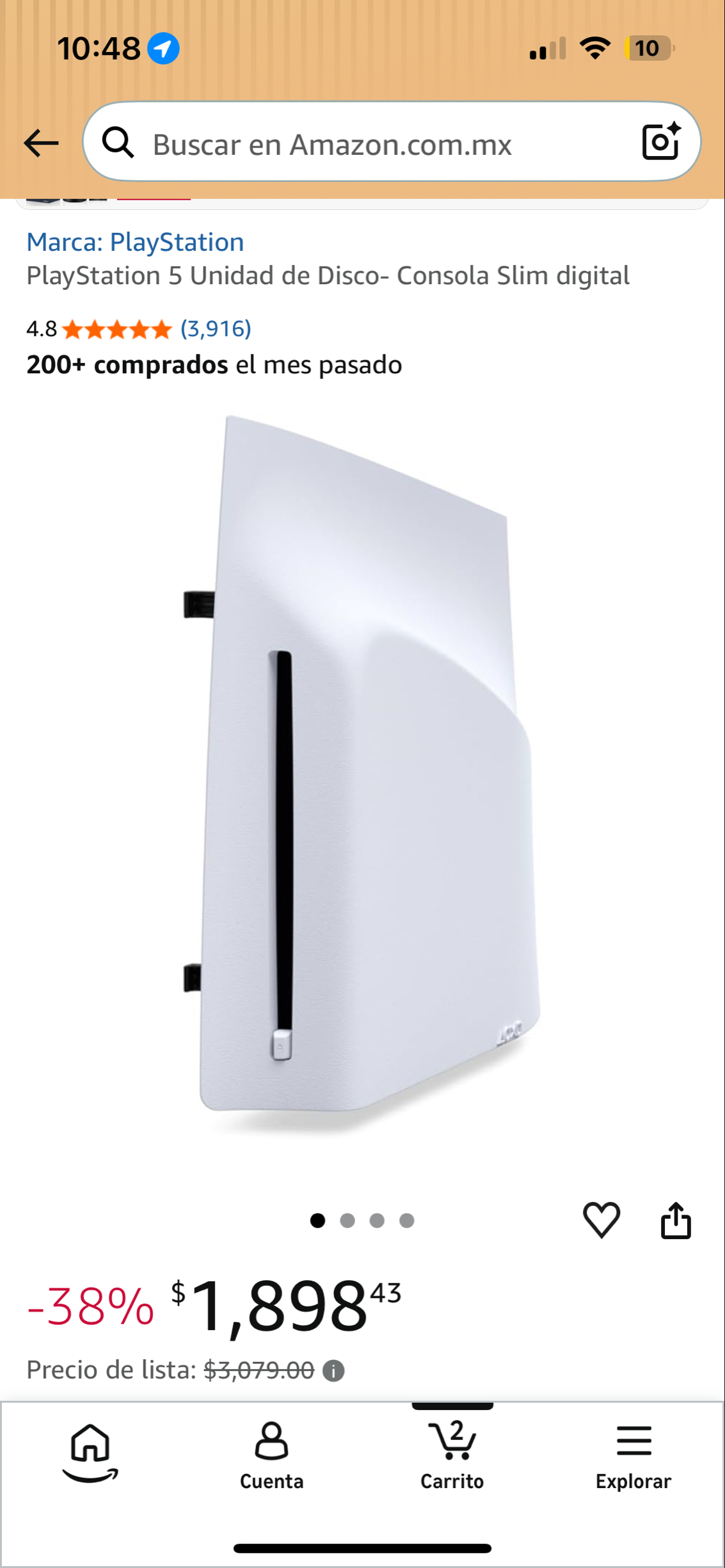 Amazon: Lector de discos Ps5